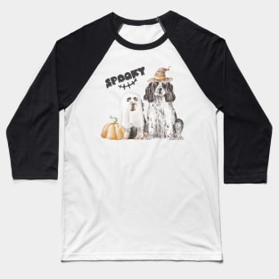 Spooky Halloween Dog Baseball T-Shirt